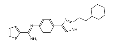 N'-{4-[2-(2-cyclohexylethyl)-1H-imidazol-4-yl]phenyl}thiophene-2-carboximidamide Structure