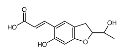 (2E)-3-[6-Hydroxy-2-(2-hydroxy-2-propanyl)-2,3-dihydro-1-benzofur an-5-yl]acrylic acid Structure