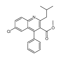 methyl 6-chloro-2-isobutyl-4-phenylquinoline-3-carboxylate结构式