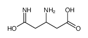 3,5-diamino-5-oxopentanoic acid Structure