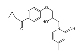 cyclopropyl-[4-[2-hydroxy-3-(2-imino-4-methylpyridin-1-yl)propoxy]phenyl]methanone结构式