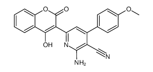 2-Amino-6-(4-hydroxy-2-oxo-2H-chromen-3-yl)-4-(4-methoxy-phenyl)-nicotinonitrile Structure
