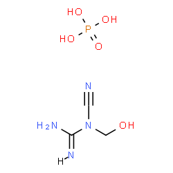 N-cyano-N-(hydroxymethyl)guanidinium phosphate结构式