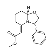 8a(R)-methyl (3-phenyl-hexahydro-oxazolo[3,2-a]pyridin-5-ylidene)acetate Structure