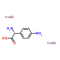 (R)-2-氨基-2-(4-氨基苯基)乙酸二盐酸盐结构式