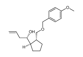 (S)-1-((1R,2R)-2-(((4-methoxybenzyl)oxy)methyl)cyclopentyl)but-3-en-1-ol Structure