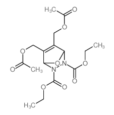 diethyl 2,3-bis(acetyloxymethyl)-7-oxa-5,6-diazabicyclo[2.2.1]hept-2-ene-5,6-dicarboxylate结构式