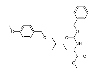 methyl (E)-2-(((benzyloxy)carbonyl)amino)-5-(((4-methoxybenzyl)oxy)methyl)hept-4-enoate Structure