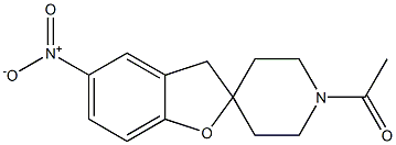 1-(5-nitro-3H-spiro[benzofuran-2,4'-piperidin]-1'-yl)ethanone结构式