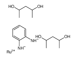 (2-azanidylphenyl)azanide,pentane-2,4-diol,ruthenium(2+) Structure