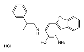 [[(E)-3-(1-benzofuran-2-yl)-2-(2-phenylpropylamino)prop-2-enoyl]amino]azanium,chloride结构式