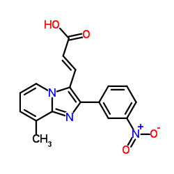 3-[8-METHYL-2-(3-NITROPHENYL)IMIDAZO[1,2-A]PYRIDIN-3-YL]ACRYLICACID Structure