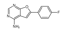 6-(4-fluorophenyl)furo[2,3-d]pyrimidin-4-amine结构式