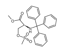 methylO-(methylsulfonyl)-N-trityl-L-serinate结构式