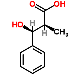 (2S,3S)-3-Hydroxy-2-methyl-3-phenylpropanoic acid structure