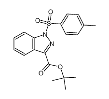 tert-butyl-1-(4-methylphenylsulfonyl)indazole-3-carboxylate结构式