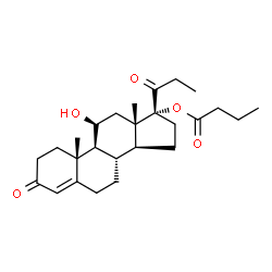(11beta,17alpha)-11,17-dihydroxy-17-(1-oxopropyl)androst-4-en-3-one 17-butyrate picture