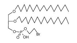 rac-1,2-Di-O-hexadecylglycero-3-phosphatidsaeure-2'-bromethylester Structure