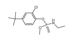 ethyl-amidothiophosphoric acid O-(4-tert-butyl-2-chloro-phenyl ester)-O'-methyl ester Structure