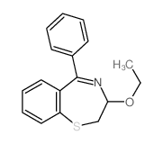 3-ethoxy-5-phenyl-2,3-dihydro-1,4-benzothiazepine结构式