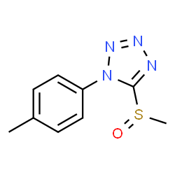 1H-Tetrazole,1-(4-methylphenyl)-5-(methylsulfinyl)-(9CI)结构式