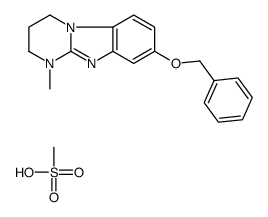 methanesulfonic acid,1-methyl-8-phenylmethoxy-3,4-dihydro-2H-pyrimido[1,2-a]benzimidazole结构式