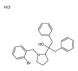 2-Pyrrolidinemethanol, alpha,alpha-bis(phenylmethyl)-1-((bromophenyl)m ethyl)-, hydrochloride结构式