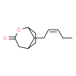 2-Oxabicyclo[3.2.1]octan-3-one,8-(2Z)-2-pentenyl-(9CI) Structure