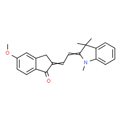 2-[(1,3-dihydro-1,3,3-trimethyl-2H-indol-2-ylidene)ethylidene]-5-methoxyindan-1-one结构式