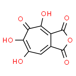 5,6,7-Trihydroxy-1H-cyclohepta[c]furan-1,3,4-trione结构式
