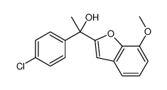 2-BENZOFURANMETHANOL, alpha-(4-CHLOROPHENYL)-7-METHOXY-alpha-METHYL-结构式