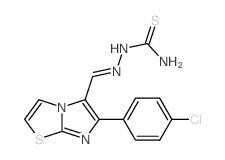 Hydrazinecarbothioamide,2-[[6-(4-chlorophenyl)imidazo[2,1-b]thiazol-5-yl]methylene]-结构式