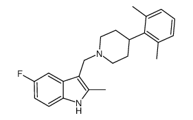 3-[4-(2,6-dimethyl-phenyl)-piperidin-1-ylmethyl]-5-fluoro-2-methyl-1H-indole Structure