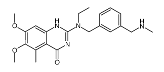 2-[ethyl-(3-methylaminomethyl-benzyl)-amino]-6,7-dimethoxy-5-methyl-1H-quinazolin-4-one Structure