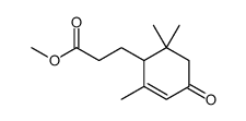 methyl 3-(2,6,6-trimethyl-4-oxocyclohex-2-en-1-yl)propanoate结构式