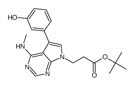 3-[5-(3-hydroxyphenyl)-4-methylaminopyrrolo[2,3-d]pyrimidin-7-yl]propionic acid tert-butyl ester Structure