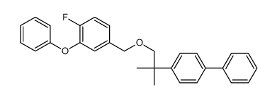 1-fluoro-4-[[2-methyl-2-(4-phenylphenyl)propoxy]methyl]-2-phenoxybenzene结构式