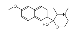 2-(6-methoxynaphthalen-2-yl)-3,4-dimethylmorpholin-2-ol结构式