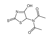 N-acetyl-N-(4-oxo-2-thioxo-5-thiazolidinyl)acetamide Structure