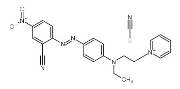 1-[2-[[4-[(2-cyano-4-nitrophenyl)azo]phenyl]ethylamino]ethyl]pyridinium thiocyanate Structure