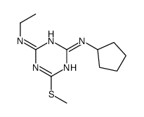 N-cyclopentyl-N'-ethyl-6-(methylthio)-1,3,5-triazine-2,4-diamine structure