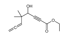 ethyl 4-hydroxy-5,5-dimethylocta-6,7-dien-2-ynoate结构式
