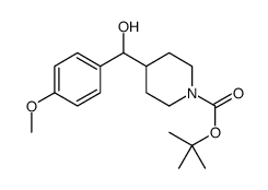 tert-butyl 4-[hydroxy-(4-methoxyphenyl)methyl]piperidine-1-carboxylate Structure