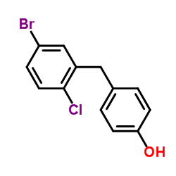 4-(5-溴-2-氯苄基)苯酚结构式