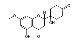 (2S)-5-hydroxy-2-(1'-hydroxy-4'-oxocyclohexyl)-7-methoxychroman-4-one结构式