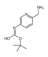 (6-Aminomethyl-pyridin-3-yl)-carbamic acid tert-butyl ester Structure