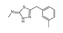 N-methyl-5-[(3-methylphenyl)methyl]-1,3,4-thiadiazol-2-amine Structure