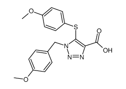 1-(4-Methoxy-benzyl)-5-(4-methoxy-phenylsulfanyl)-1H-[1,2,3]triazole-4-carboxylic acid结构式