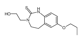 3-(2-hydroxyethyl)-7-propoxy-4,5-dihydro-1H-1,3-benzodiazepine-2-thione结构式