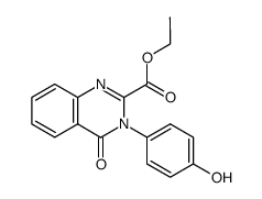 2-ethoxycarbonyl-3-(4-hydroxyphenyl)-4(3H)quinazolone Structure